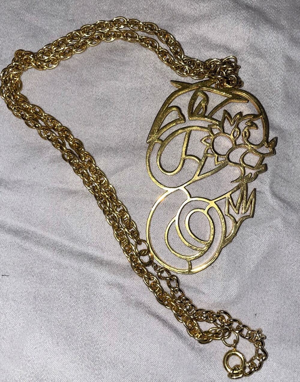 Vintage Gold Pendant Necklace EUC